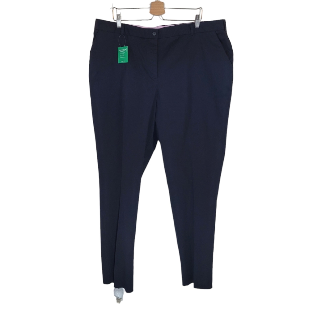 LANDS' END Black Stretch Pants Unhemmed Size 22W